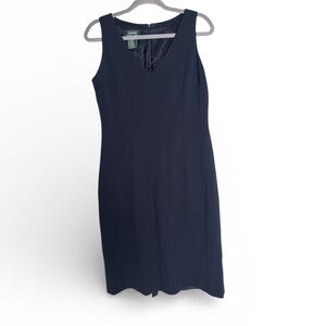 Lauren Ralph Lauren Classic Navy Sleeveless Dress Corporate Quiet Luxury